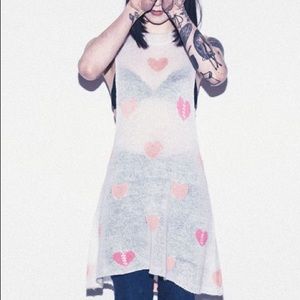 💔 NWT Drop Dead Hiromi Hearts Knit Sweater